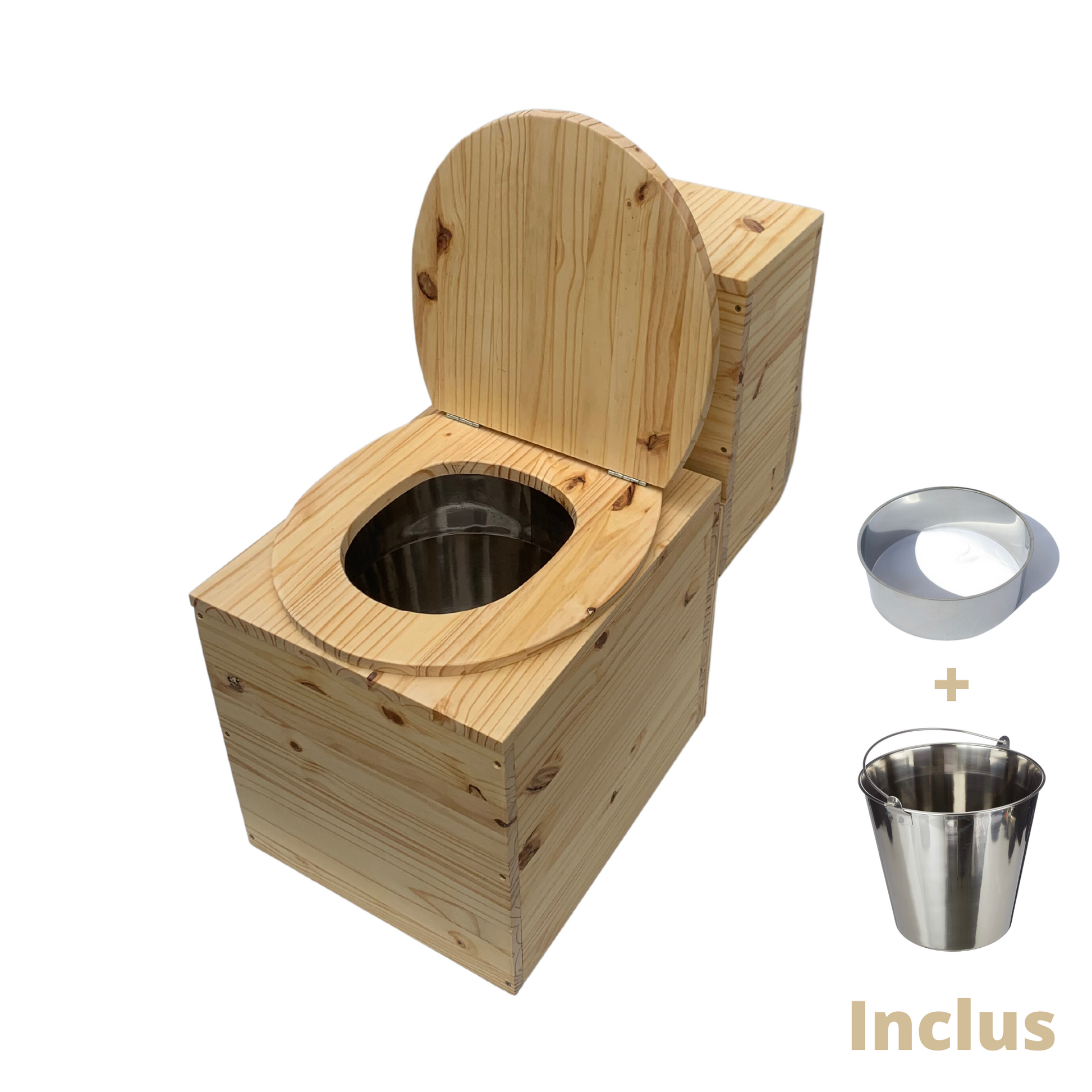 Toilette sèche avec bac à copeaux de bois - Modèle vide - wc