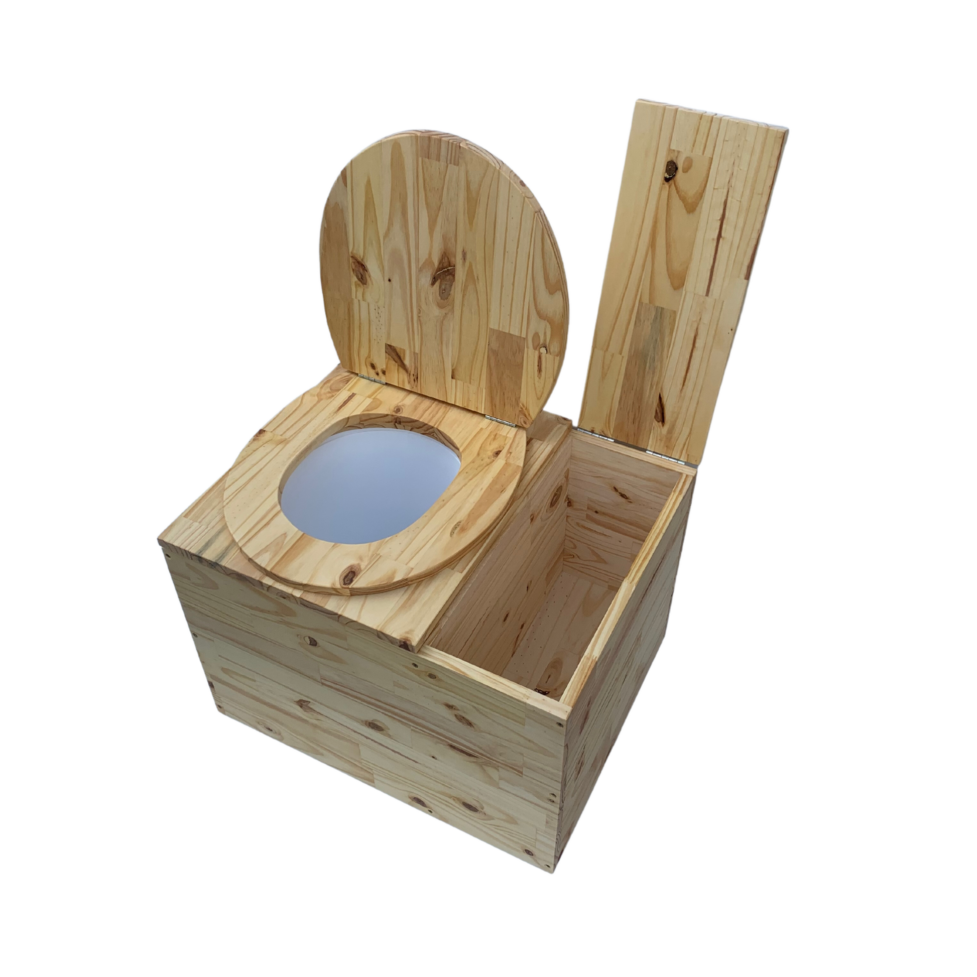 Toilette sèche en bois massif avec compartiment copeaux intégré - Seau –  Alfortbois